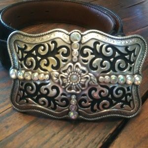 Justin Western style cowhide leather belt